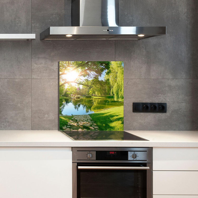 Glazen Paneel für Küche mit Marmor-Design von Super Merchant, B/H: 60 x 65 cm, mehrfarbig - Bild 2