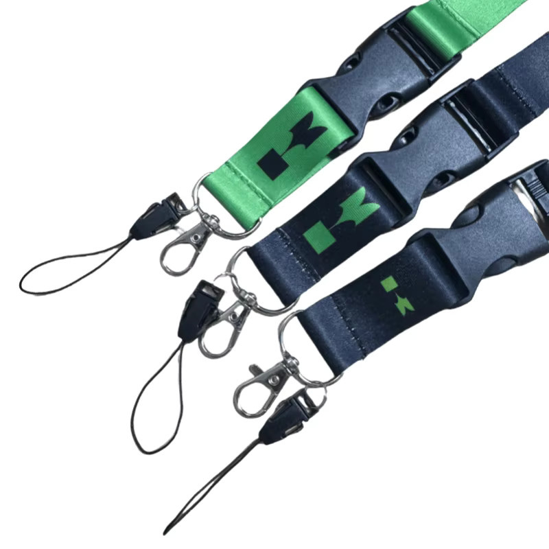 Kawasaki Schlüsselanhänger Lanyard, Schwarz, Nylon, Unisex - Bild 2