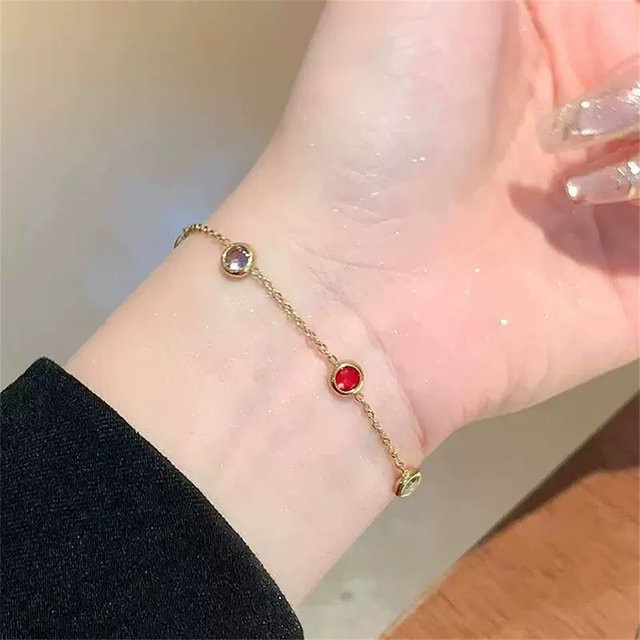 MAGIC ZONE Armband, Edelstahl, Gold, Zirkonia, Damen - Bild 1