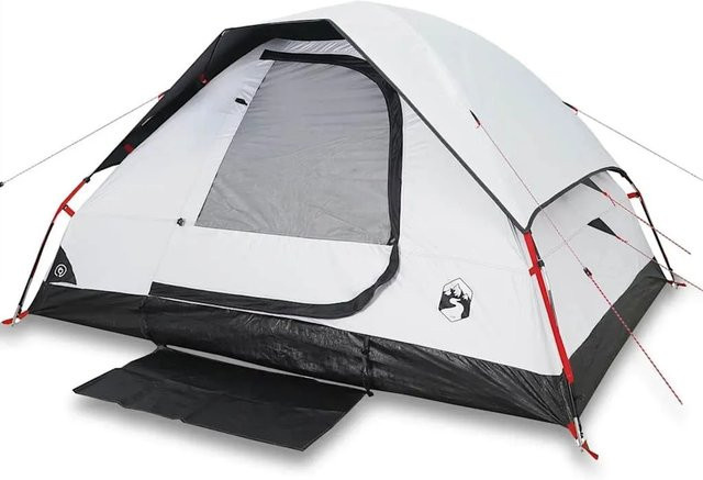 Furnicato Campingzelt Kuppelzelt in Weiß mit Verdunkelungsfunktion, H x B x T: 150 x 274 x 213 cm - Bild 1