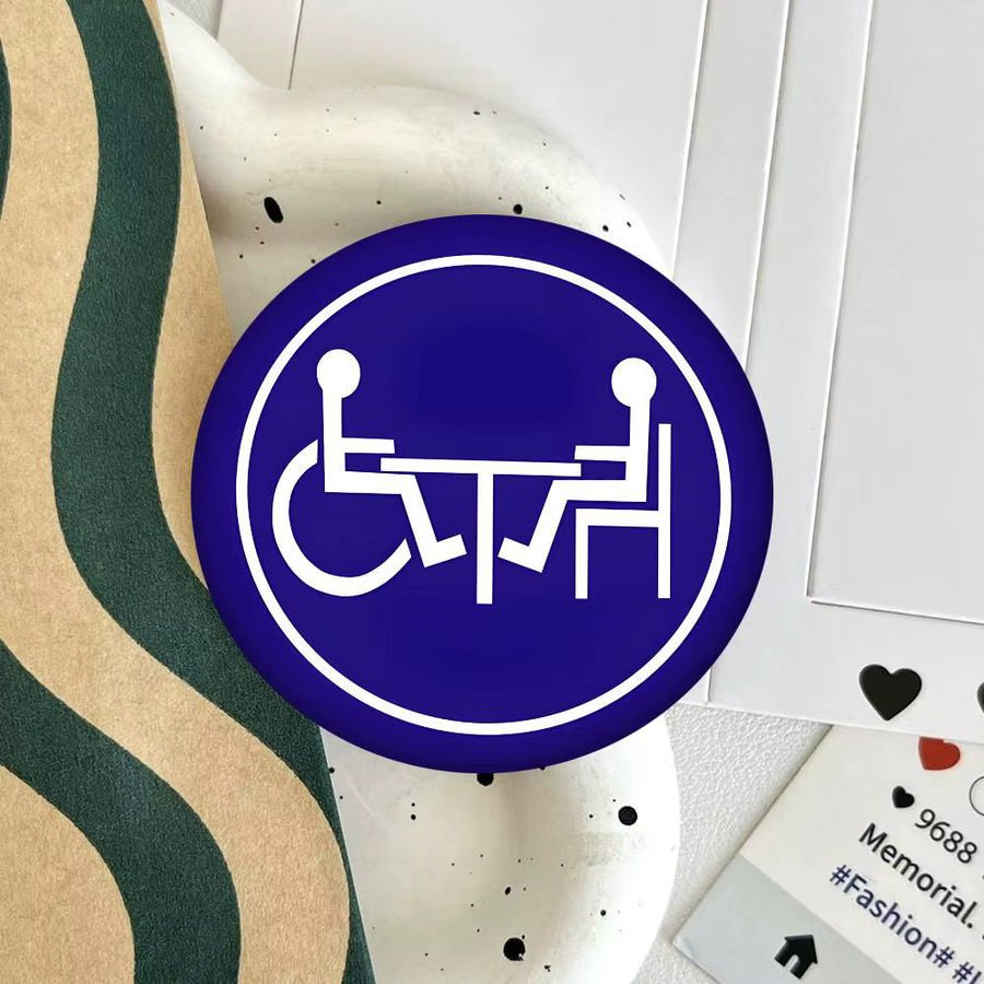Anstecknadel Paraplegie-Freundschaftsanhänger, rund, bunt, Unisex - Bild 3