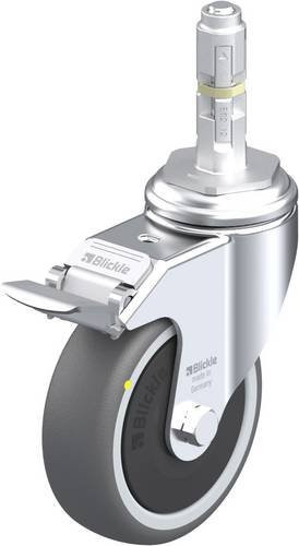 Blickle LKRA-PATH 101KF-11-FI-ELS-E12 Lenkrolle mit Feststeller in Grau und Silber, Rad-Durchmesser: 100 mm, Tragfähigkeit: 120 kg - Bild 1