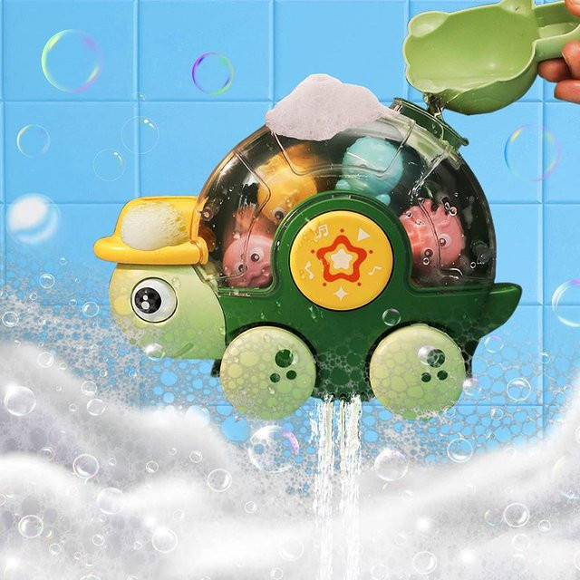 QWZ Badespielzeug Schildkröten-Motiv, rotierendes Wasserbecken, ab 0 Jahre - Bild 1