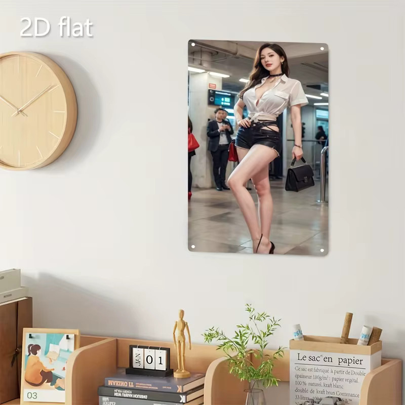 Modernes Metall-Wandschild von CIFBUY in rechteckiger Form für dein Büro, Café oder deine Bar - Bild 4
