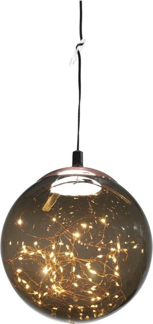 POCOline Pendelleuchte Nineveh in Braun aus Kunststoff mit modernem Design und LED-Technik, Durchmesser: 18 cm - Bild 1