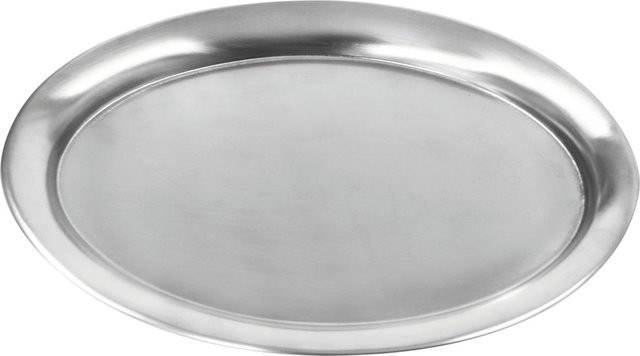 Schneider Serviertablett aus Edelstahl in Silber, oval, matt, Breite: 26,5 cm, Länge: 19,5 cm - Bild 1