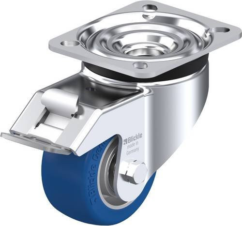 Blickle LK-ALBS 82K-FI Lenkrolle mit Feststeller in Silber, Rad-Durchmesser: 80 mm, Tragfähigkeit: 230 kg - Bild 1