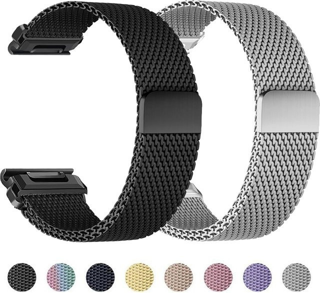 I LOVE LUO Uhrenarmband Milanese Loop, Edelstahl, Unisex, 26mm, 22mm - Bild 1