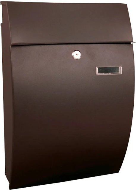 PROREGAL Wandbriefkasten Geronan mit Namensschild in Schwarz, H x B x T: 48 x 32,2 x 15,5 cm, Einwurföffnung 24 x 4 cm - Bild 1