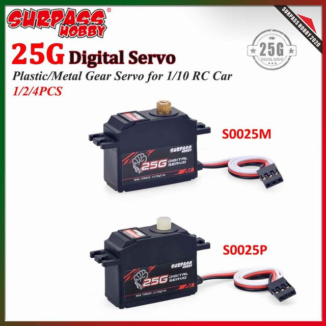 ÜBERTREFFEN Hobby Digital Servo S0025P S0025M, Metall Kunststoff Getriebe - Bild 1