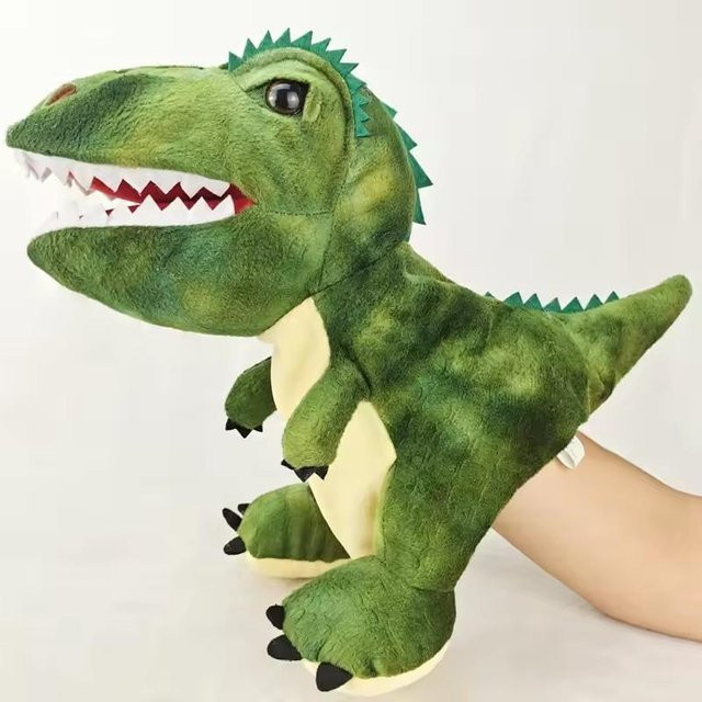 Yiran toy Dinosaurier Handpuppen, Triceratop Tyrannosaurus Rex, Plüschtiere, 30cm, ab 14 Jahren - Bild 1