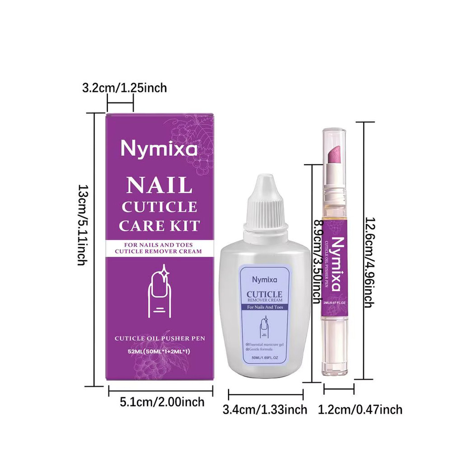 Nymixa Nagelhautentferner-Gel und Öl-Stift-Set, Unisex - Bild 2