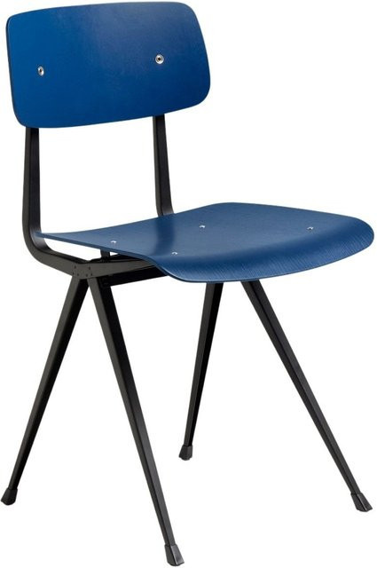 HAY Result Stuhl in Blau mit Eichenholz und Stahl im Industrial Design - Bild 1