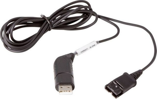 Auerswald USB Anschlusskabel mit 1x USB und 1x QD-Stecker in Schwarz (90081) - Bild 1