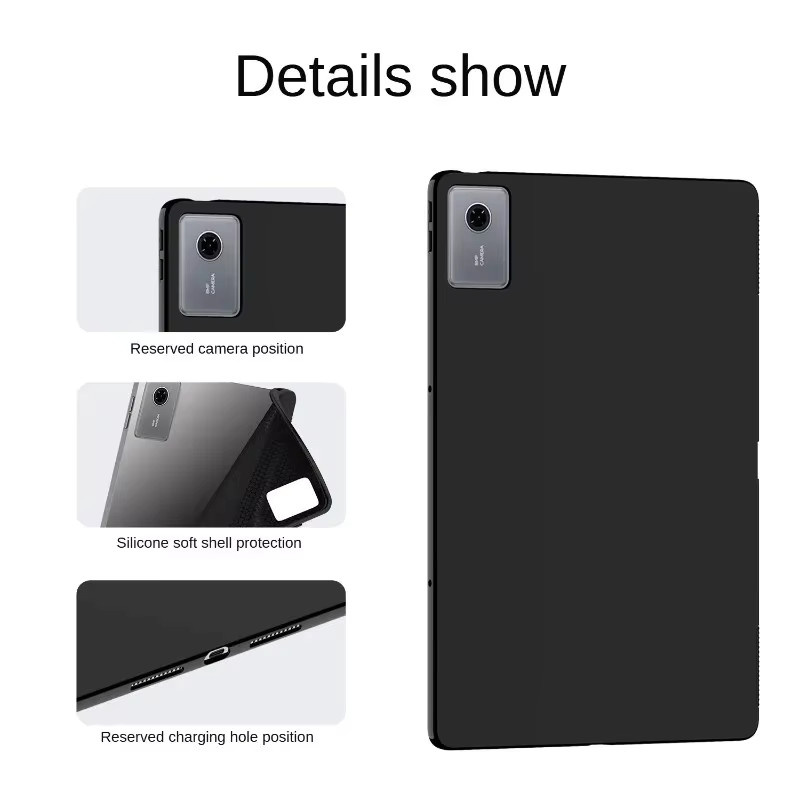 TPU Silikon Soft Cover für Lenovo Idea Tab Plus 12,1 Zoll 2025 TB365FC in Schwarz - Bild 2
