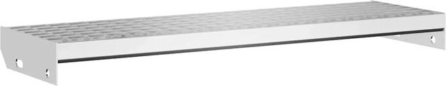 vidaXL Gitterroststufe aus verzinktem Stahl in Silber, B/T/H: 80 x 24 x 7 cm - Bild 1