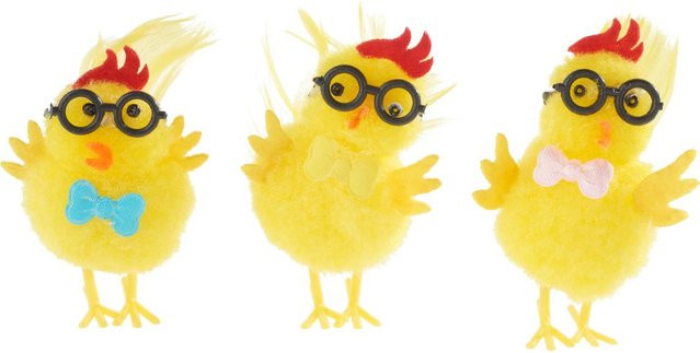 VBS Chenille Küken mit Brille in Gelb für Ostern und Frühling - Bild 1