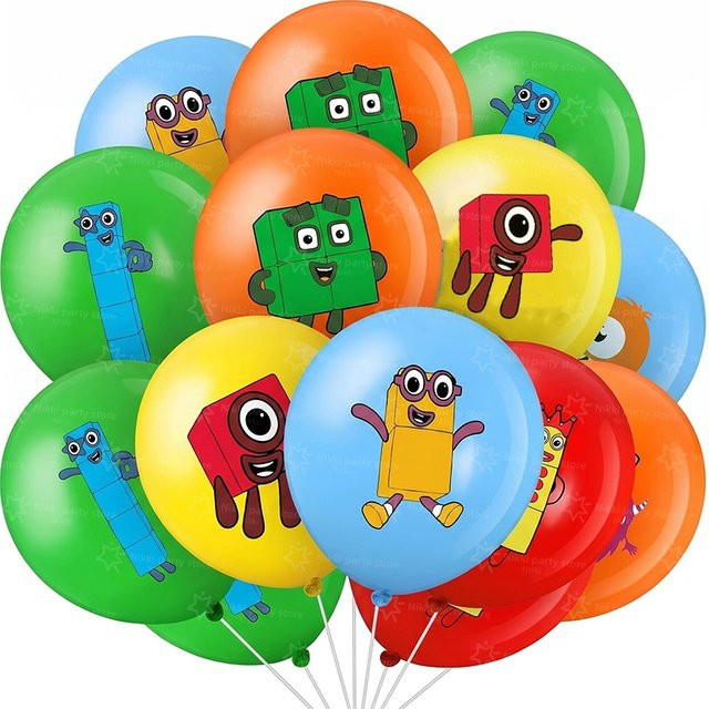 Nummerierte Latexballons in Mehrfarbig für deine Party-Dekoration und zum Geburtstag - Bild 1