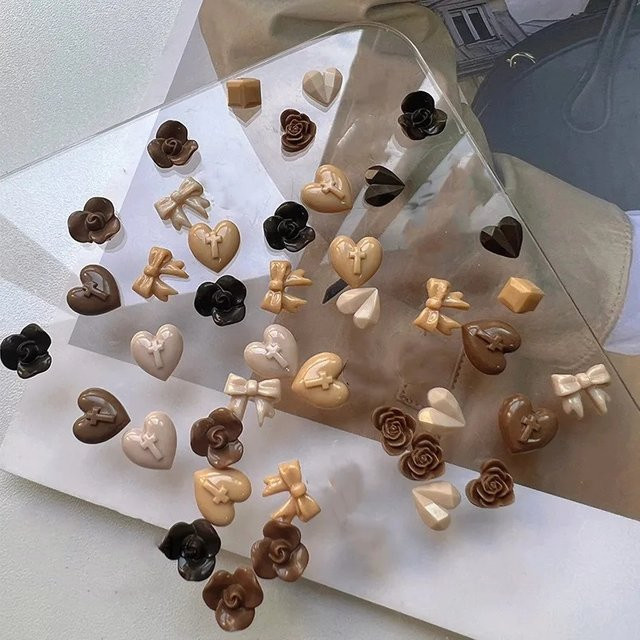NAILFYOU Nail Art Charms, 20 Stück, Braun, Glänzend - Bild 1