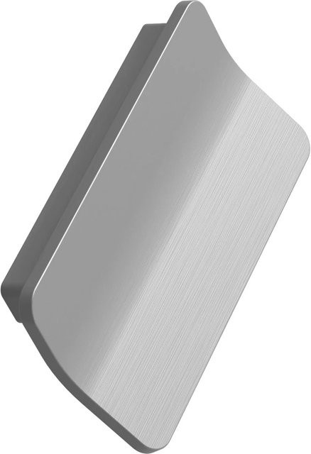 Furnipart Möbelgriff Leaf in Silber mit Edelstahl-Effekt, Breite: 64 mm, Höhe: 85 mm - Bild 1