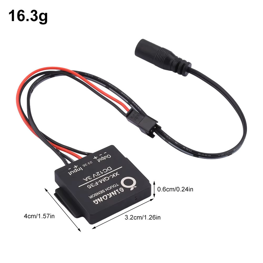 diymore Touch-Schalter für Badezimmerspiegel, DC 12V 3A LED-Treibermodul mit Sensor, Schwarz - Bild 5