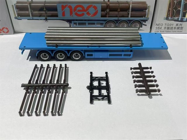 Neo 1:64 Vollmetall-Anhängerplatte, Blau, Grau, ab 14 Jahren - Bild 1