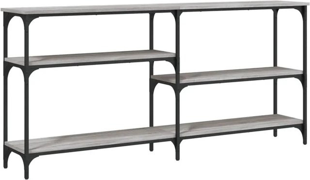 vidaXL Konsolentisch in Grau Sonoma aus Holzwerkstoff mit industrieller Note, B/T/H: 160 x 29 x 75 cm - Bild 1