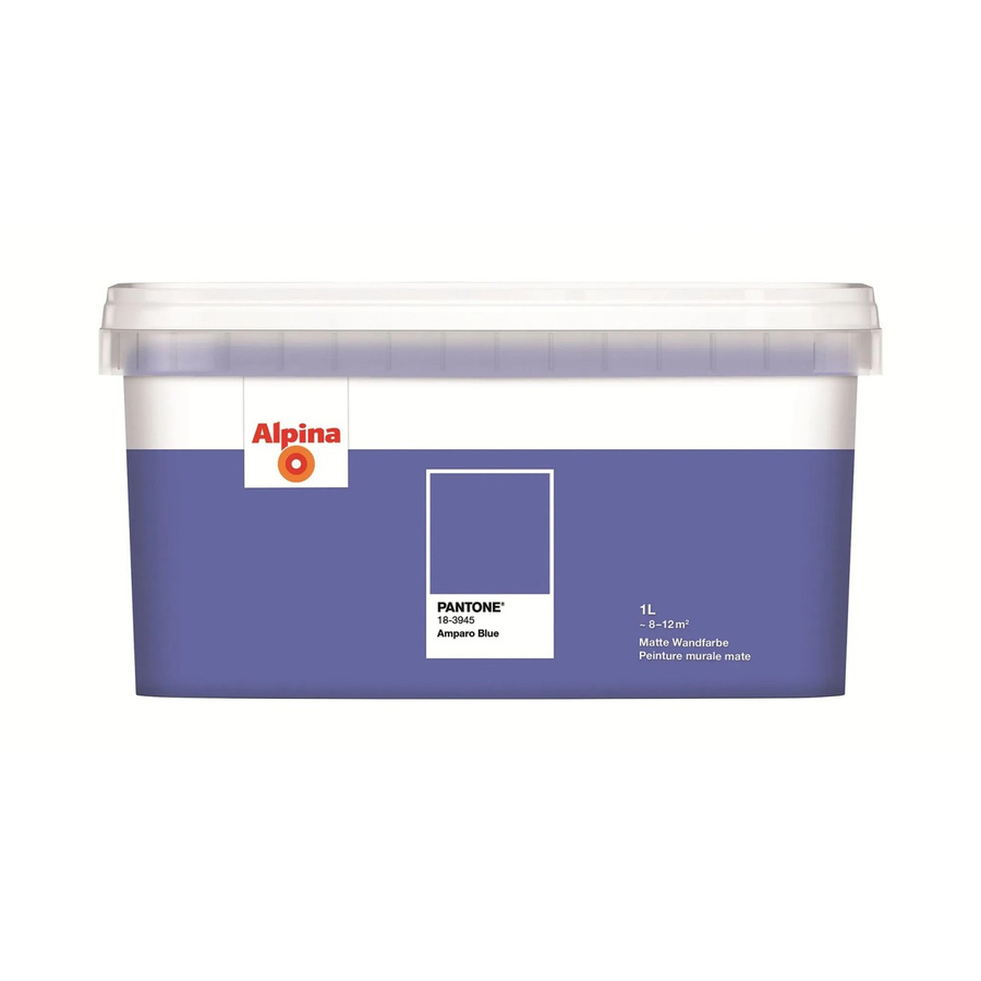Alpina Wandfarbe Pantone Amparo Blue, matt, Blau, 1 l - Bild 3
