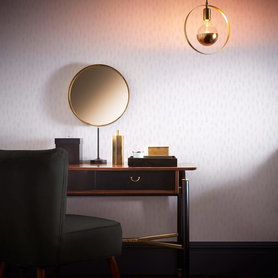Clarke & Clarke Wallpaper Loxley Tapete Abstract Plain in Weiß mit Satin-Matt-Finish und Non-Woven-Material - Bild 1