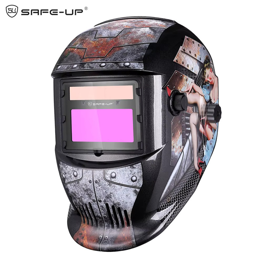 SAFEUP Schweißmaske mit automatischer Verdunkelung für MIG MAG MMA Schweißgeräte, solarbetriebene Schweißer-Schutzmaske, getönt - Bild 6