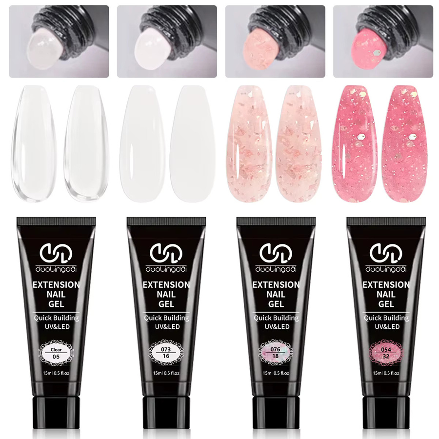 DUOLINGDAI Poly Gel Nagel-Set, 4 Farben, Glänzend - Bild 2