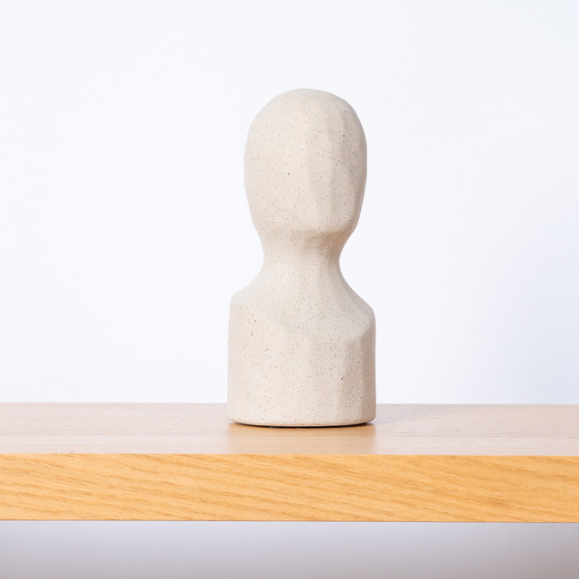 Minimalistisches Deko Objekt Tabletop von BLUME2000 in Beige, B/T/H: 20,5 x 20,5 x 9,5 cm - Bild 1