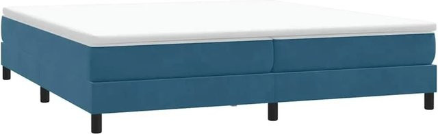 vidaXL Boxspringbett aus Samt in Dunkelblau ohne Matratze B: 213 cm, T: 203 cm, H: 25 cm - Bild 1