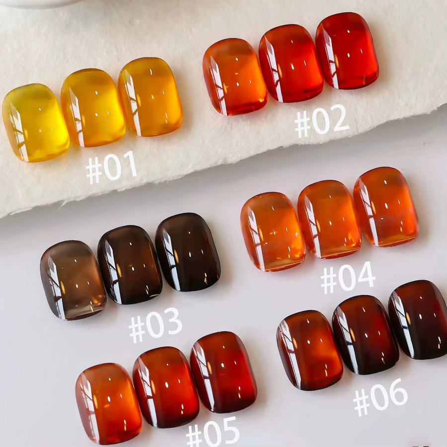 MIANEL Jelly Gel Nagellack, Eisiger Karamell, 10 ml, Glänzend - Bild 2