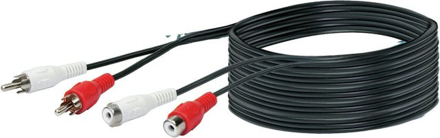 Schwaiger Cinch-Audio-Verlängerungskabel RCA in Schwarz, Länge: 10 m - Bild 1