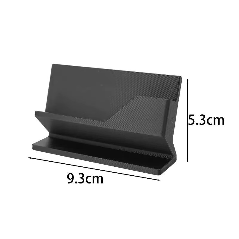 Minimalistischer Visitenkartenhalter aus Kunststoff in Schwarz als Schreibtisch-Organizer zur Aufbewahrung und Präsentation deiner Karten - Bild 6