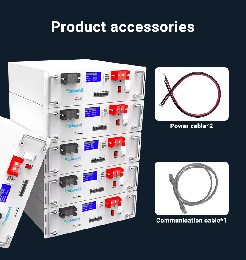 Aninerel LiFePO4 Batteriepack 51,2V 100Ah 5kWh Lithium-Speicher für Solarenergie in Weiß - Bild 3
