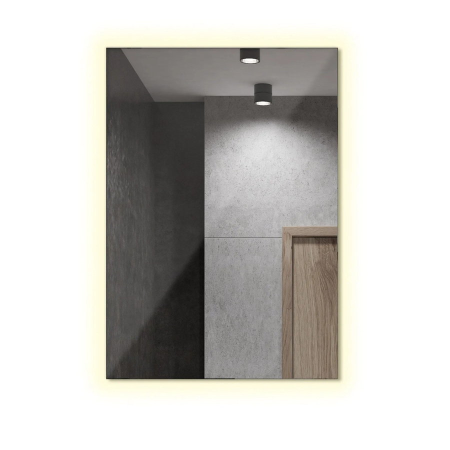 Tulup LED Wandspiegel Rechteck in Weiß mit Warmweiß 3000K, B: 70 cm, H: 50 cm - Bild 2