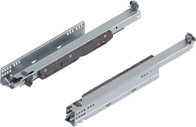 Blum Unterbodenführung Movento Blumotion S 760H4500s mit Soft-Close, Nennlänge: 450 mm, Tragkraft: 40 kg, Farbe: Silber - Bild 1
