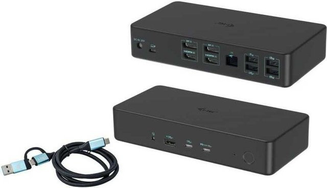 i-tec Professional Dual 4K Dockingstation Generation 2 mit USB 3.0, USB-C und Thunderbolt 3 sowie 100W Power Delivery in Schwarz - Bild 1