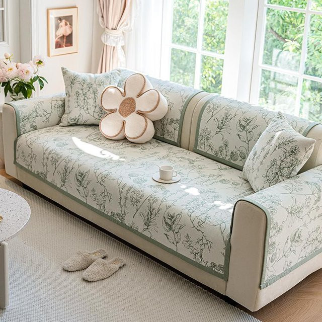 Shanier Jacquard-Sofakissen mit Kissenbezug in Beige, quadratisch, B/B: 70 x 70 cm - Bild 1