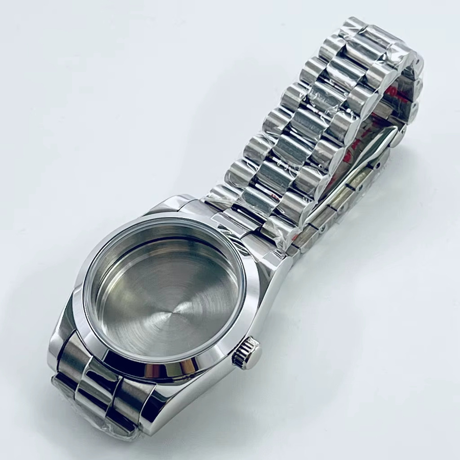 QUKE Uhrengehäuse Edelstahl, Silber, Unisex - Bild 3