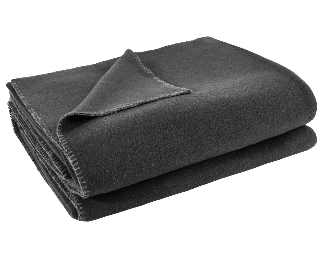 Zoeppritz Soft-Fleece Wohndecke 103291 in Schwarz und Grau, B/T: 220 x 180 cm - Bild 1