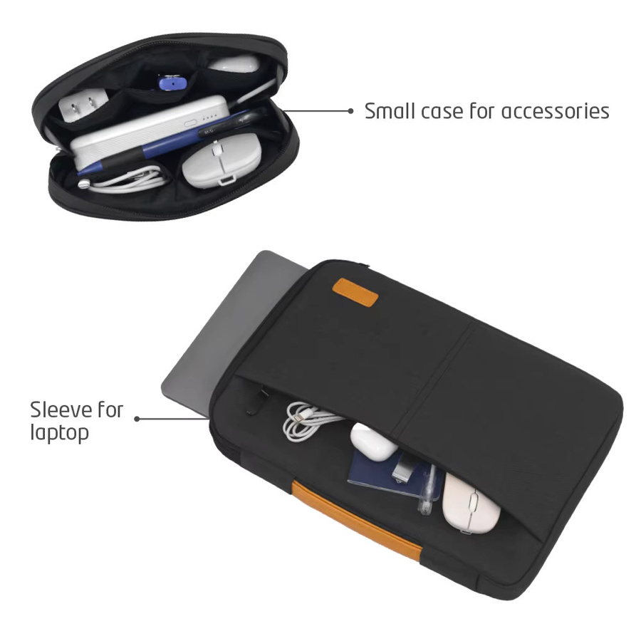 BOKEN Laptop-Hülle Slim Tragetasche für MacBook Air/Pro, Dell, HP und Xiaomi, stoßfest, Farbe: Grau - Bild 3