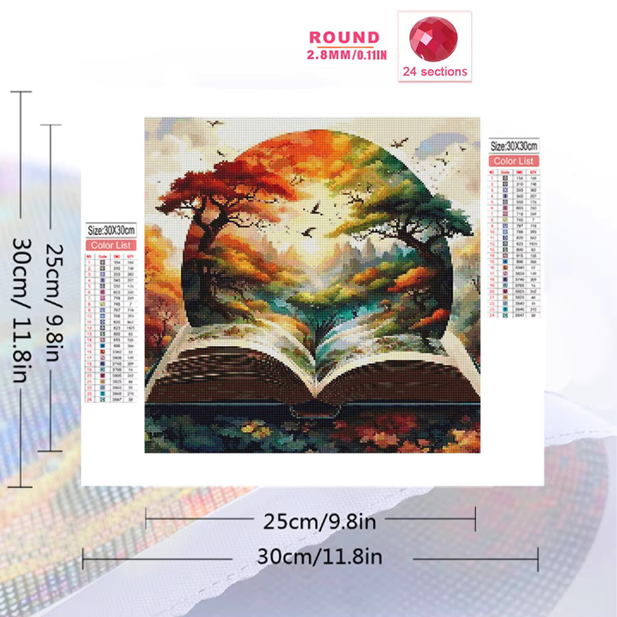 EverShine Diamond Painting Set Landschaft Abstrakt Wandkunst DIY Mosaik Malerei für Anfänger, Mehrfarbig - Bild 2