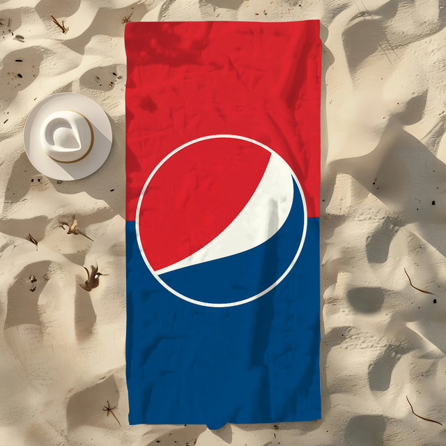 Schnell trocknendes Pepsi Strandtuch mit Logo für Sport, Fitnessstudio und Reisen - Bild 1
