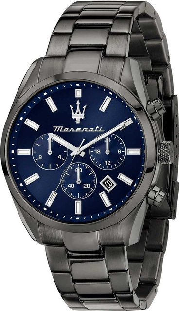 Maserati Herrenuhr Attrazione, Quarz, Edelstahl, Blau, 43 mm, 5 ATM - Bild 1