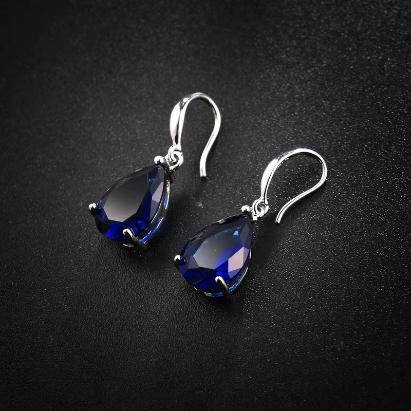 Ohrringe 925 Silber, Blau, Zirkonia, Damen - Bild 3