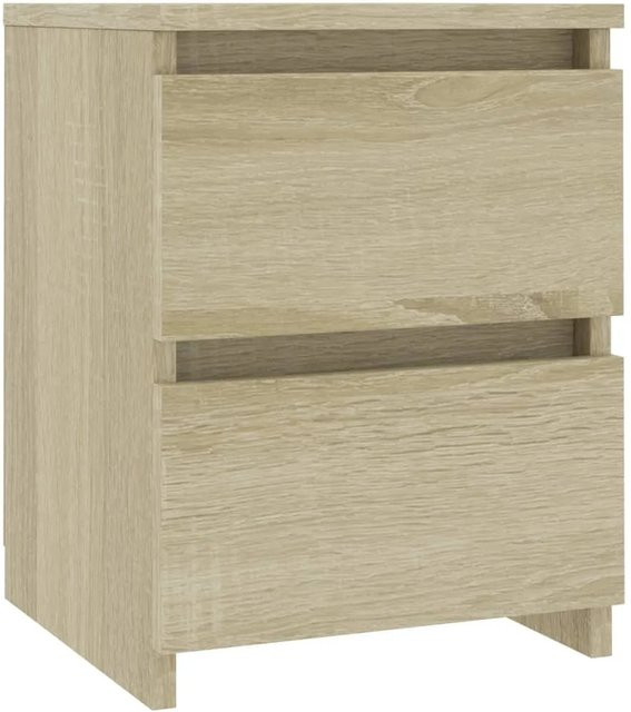 vidaXL Nachttisch aus Holzwerkstoff in Sonoma-Eiche, Farbe: Beige, B/T/H: 30 x 30 x 40 cm - Bild 1