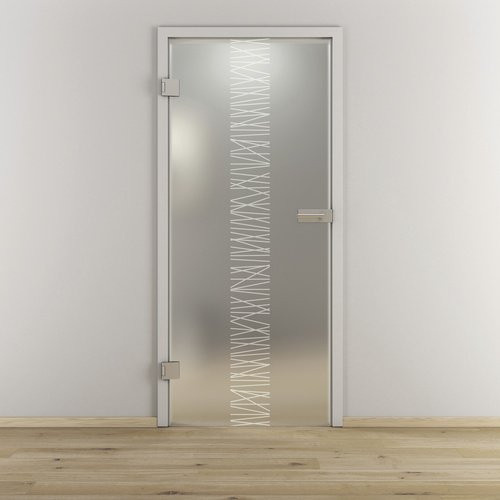 NOVADOORS Glasdrehtür NOVA 549, matt transparent, linksanschlag, B: 95,9 cm, H: 197,2 cm - Bild 1